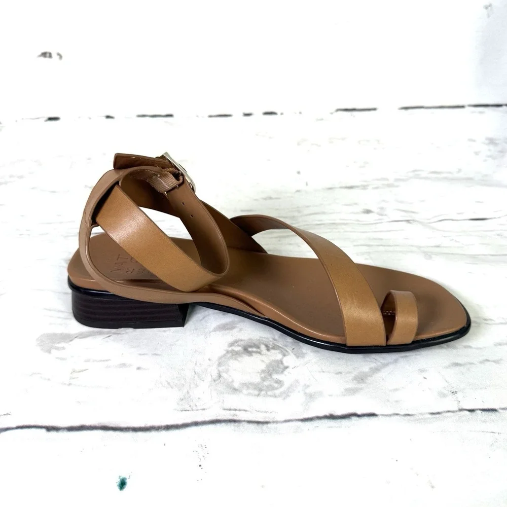 Naturalizer Birch Sandals Women's 9M Brown Ankle Strap Leather Strappy New
